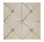 Colline di Pace - Mármore Crema Marfil com Cristais Swarovski Gold (MPC 92.102)