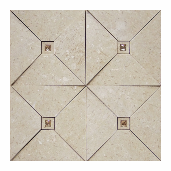 Colline di Pace - Mármore Crema Marfil com Cristais Swarovski Gold (MPC 92.102)